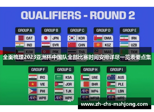 全面梳理2023亚洲杯中国队全部比赛时间安排详尽一览表要点集